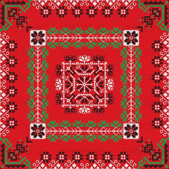 Romanian vector pattern inspired from traditional embroidery
