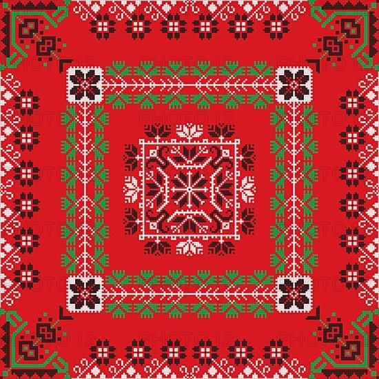 Romanian vector pattern inspired from traditional embroidery