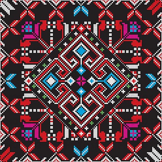 Romanian vector pattern inspired from traditional embroidery