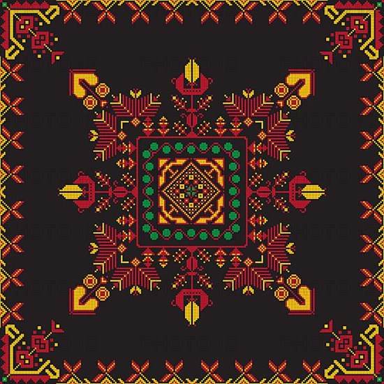 Romanian vector pattern inspired from traditional embroidery