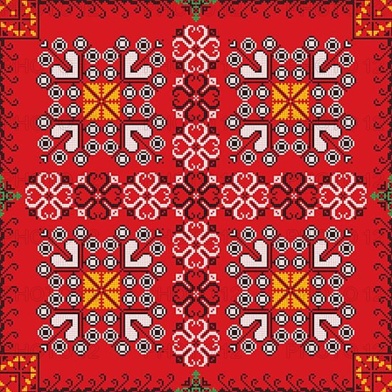 Romanian vector pattern inspired from traditional embroidery