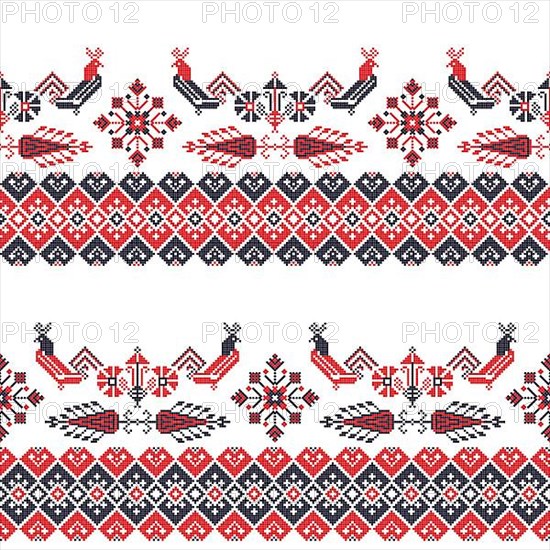 Romanian vector pattern inspired from traditional embroidery