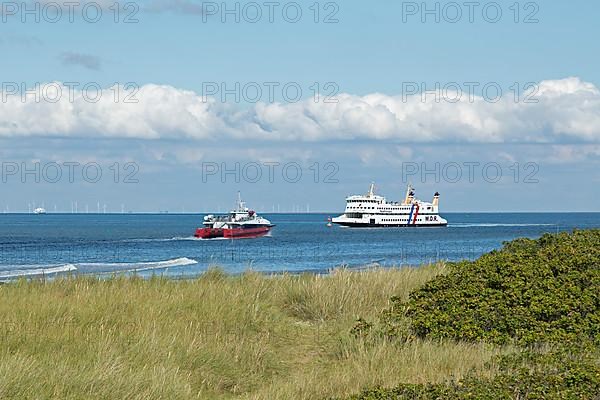 Ferries off the island of Amrum