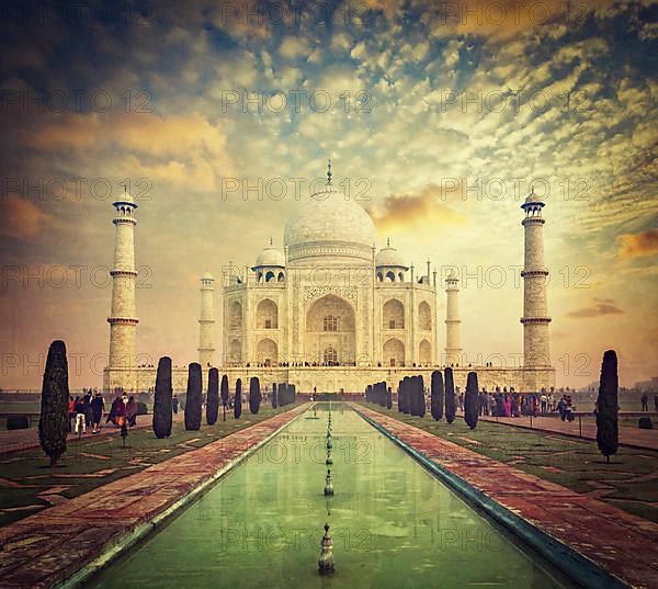 Taj Mahal on sunrise sunset