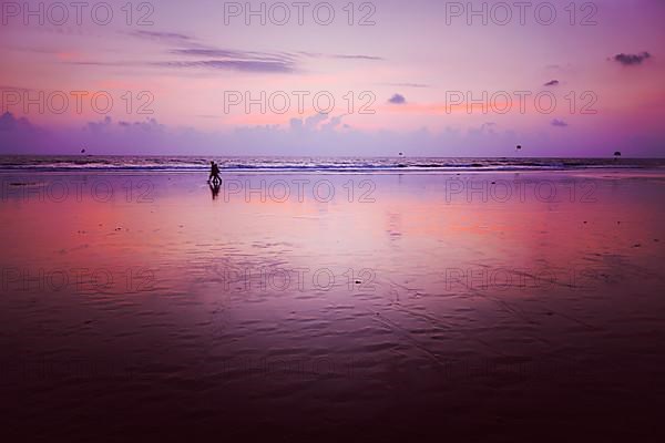 Sunset on Baga beach. Goa