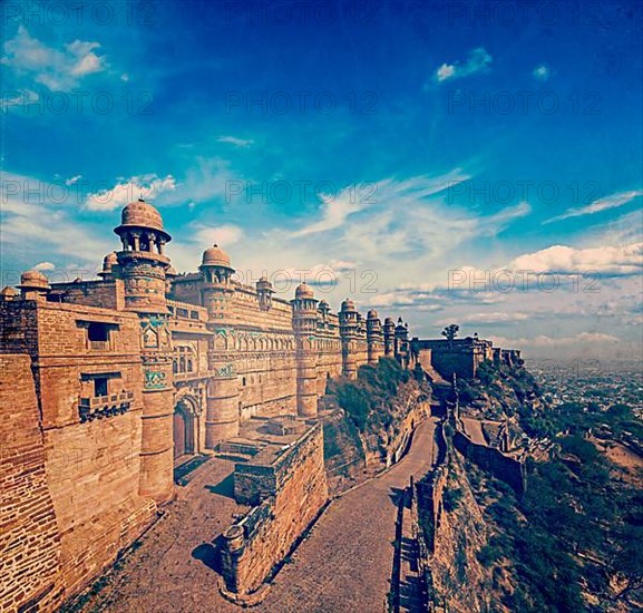 Vintage retro hipster style travel image of India tourist attraction