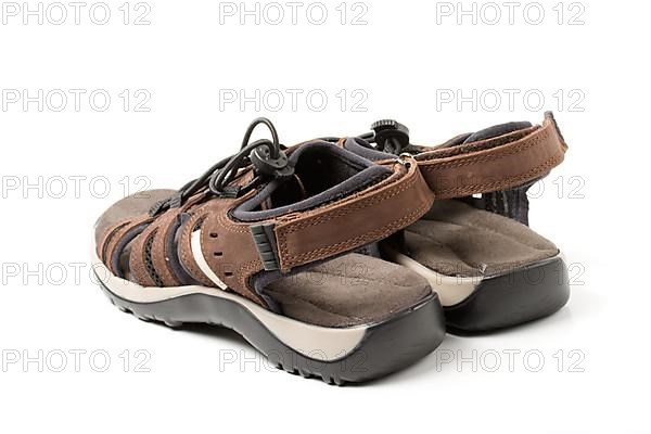 Pair of sport sandals isolated on white