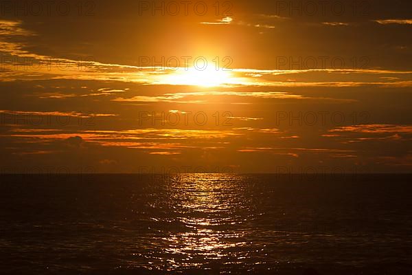 Ocean sunset with great cloudscape. Mirissa