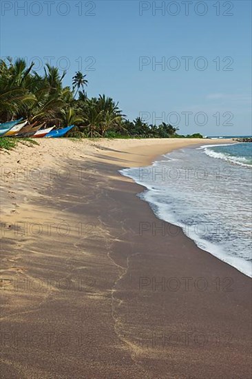 Tropical paradise idyllic beach. Sri Lanka