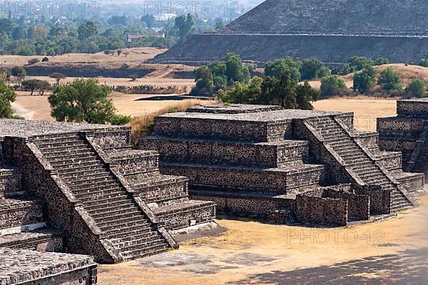 Teotihuacan Pyramids. Mexico. View from the Pyramid of the Moon