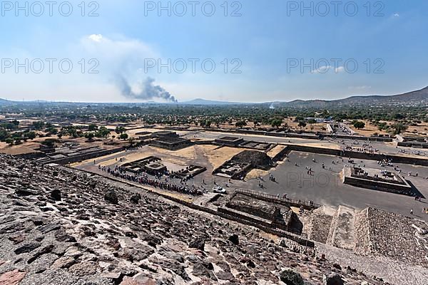 Valley of the Dead. View from the Pyramid of the Sun. Teotihuacan