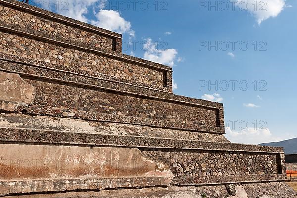 Ruins of Teotihuacan pyramids. Mexico. View from the Pyramid of the Moon