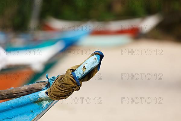 Fishing boats on beach. Mirissa