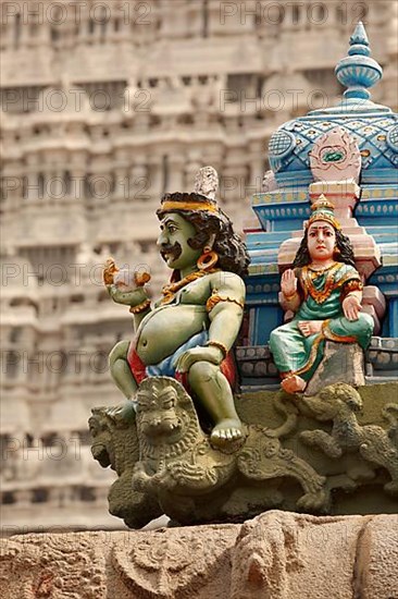 Sculptures on Hindu temple gopura