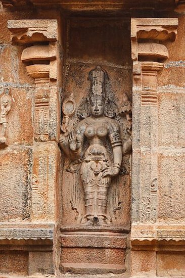 Bas reliefes in Hindu temple. Brihadishwarar Temple. Thanjavur