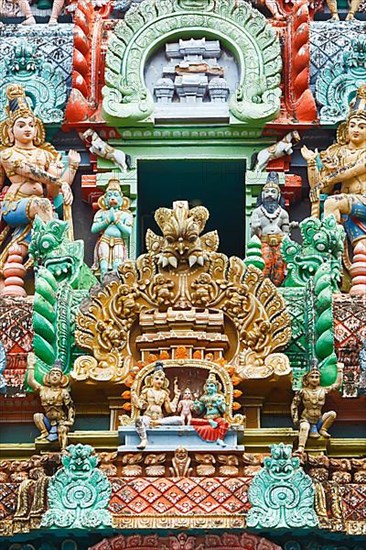 Sculptures on Hindu temple gopura