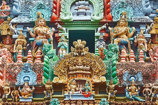 Sculptures on Hindu temple gopura