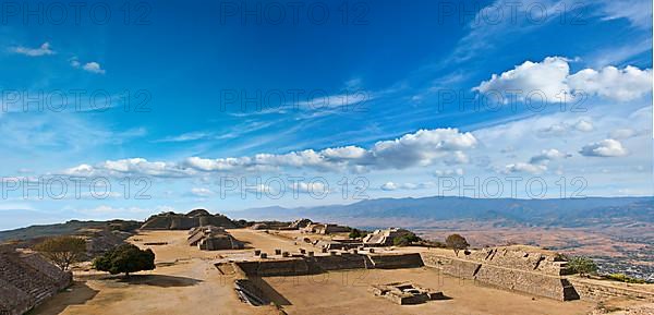 Panorama of sacred site Monte Alban. Oaxaca