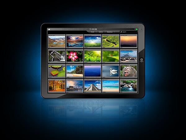 Tablet PC with photo gallery