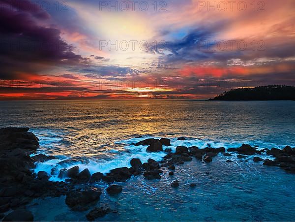 Ocean sunset with great cloudscape