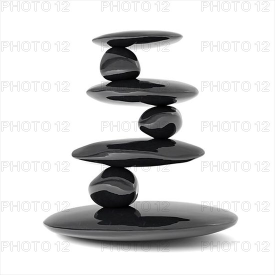 Zen stones balance concept isolated on white