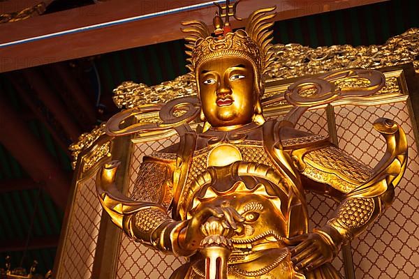 Skanda bodhisattva statue in Tian Wang Dian
