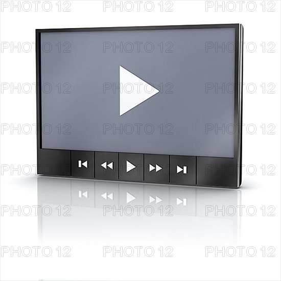 Media video player with reflection