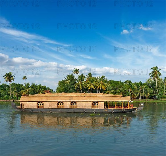 Houseboat on Kerala backwaters. Kerala