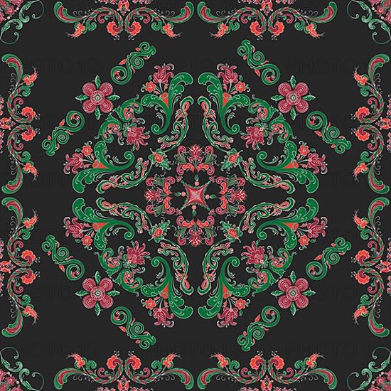 Rosemaling tile