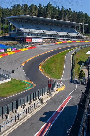 View from an elevated position on the dangerous Eau Rouge bend