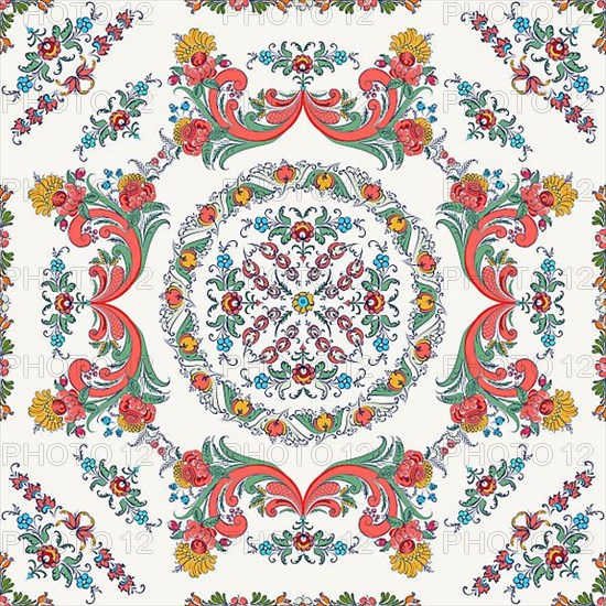 Rosemaling tile