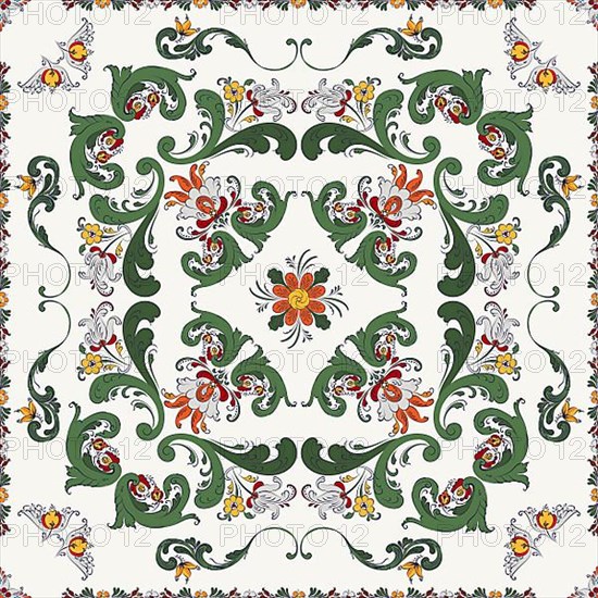 Rosemaling tile