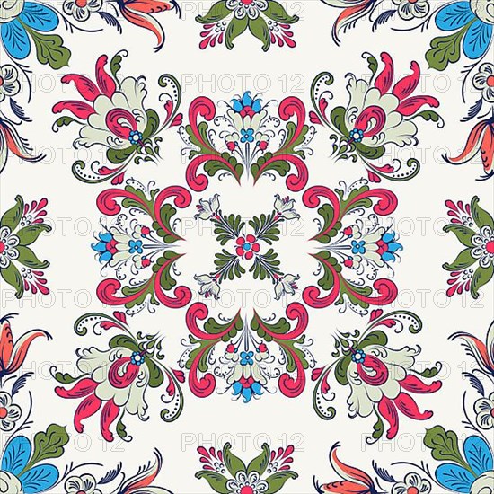 Rosemaling tile