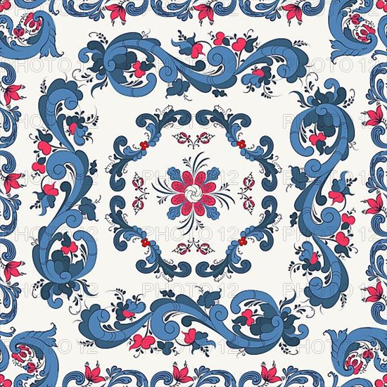 Rosemaling tile