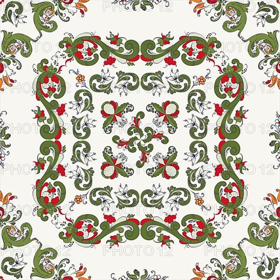 Rosemaling tile