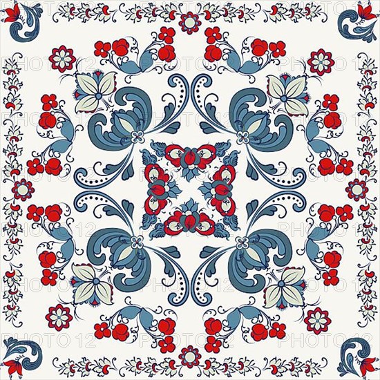 Rosemaling tile