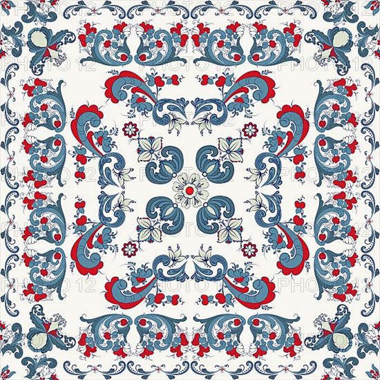 Rosemaling tile