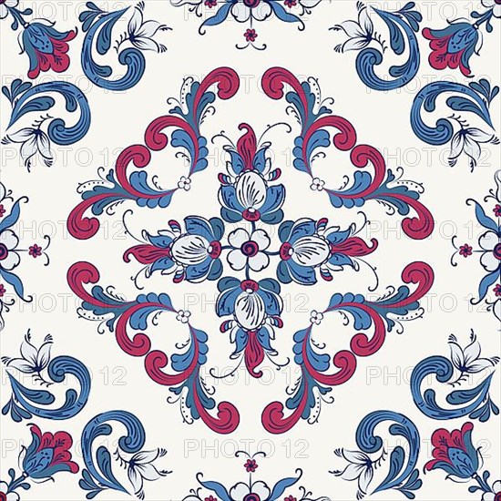 Rosemaling tile