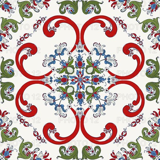 Rosemaling tile