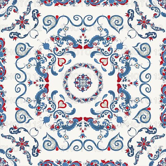 Rosemaling tile