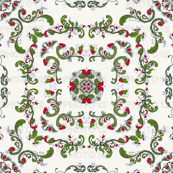 Rosemaling tile