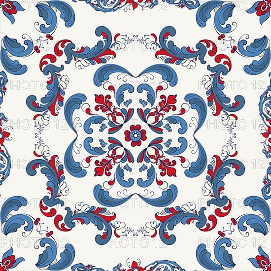 Rosemaling tile