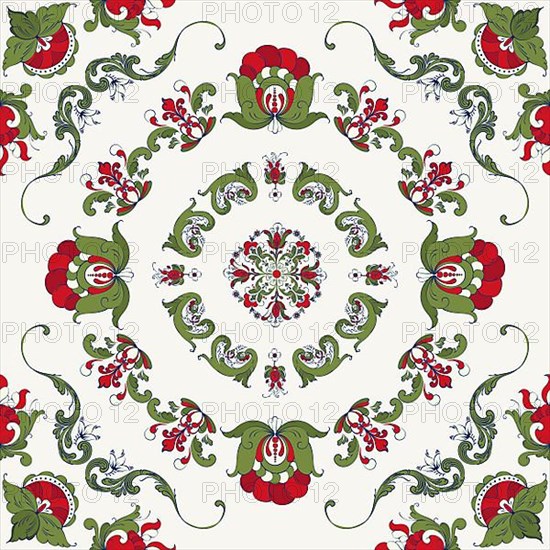 Rosemaling tile