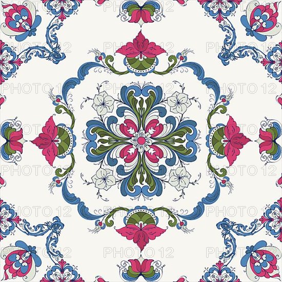 Rosemaling tile
