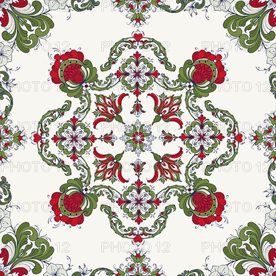 Rosemaling tile