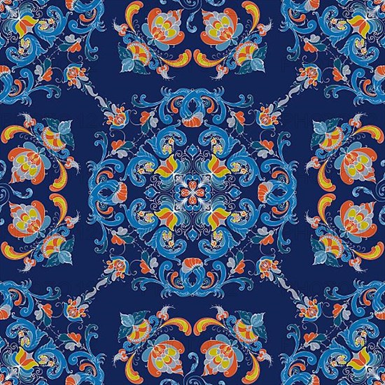 Rosemaling tile