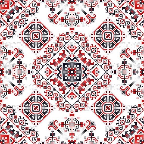 Romanian vector pattern inspired from traditional embroidery