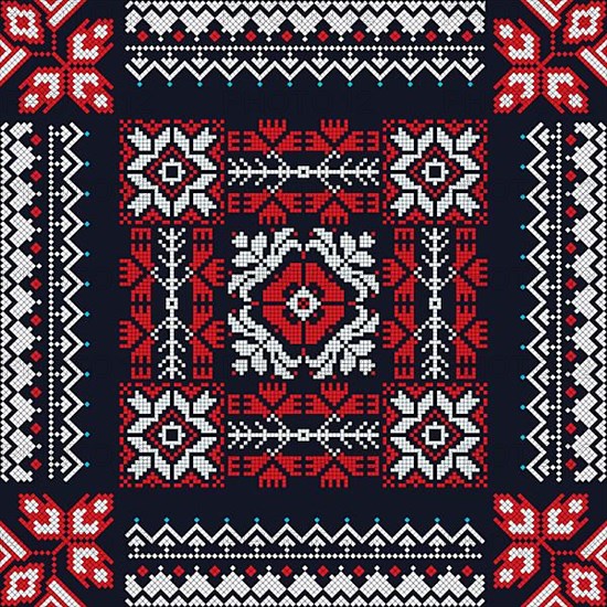 Romanian vector pattern inspired from traditional embroidery