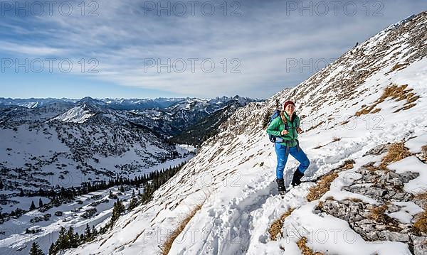 Hiker in the snow