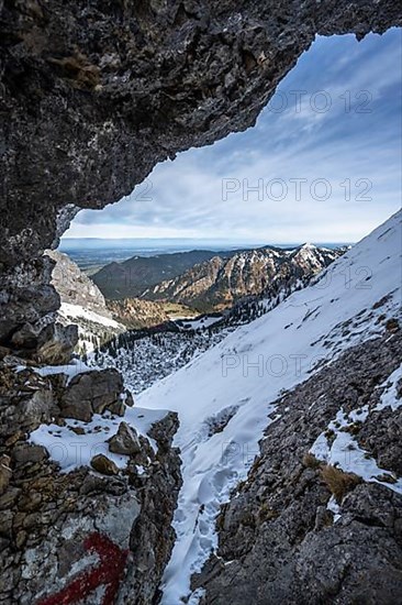 View through rock hole